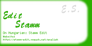 edit stamm business card